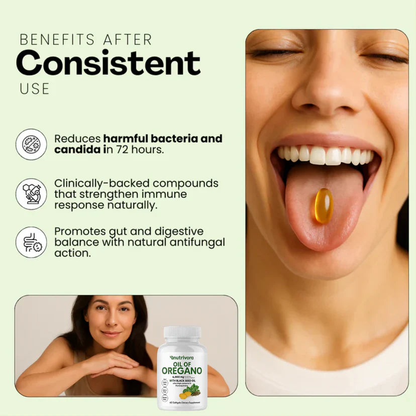 Nutrivora زيت الأوريغانو مع زيت الحبة السوداء