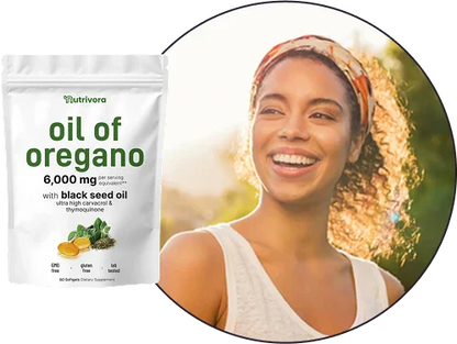 Nutrivora زيت الأوريغانو مع زيت الحبة السوداء